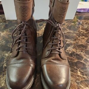 Vince Camuto combat style leather boots